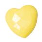 Preview: Bouton pour enfants en forme de coeur en plastique jaune clair 14 mm 0,55 inch